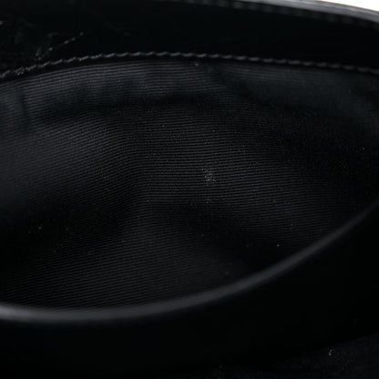 Saint Laurent Crinkled Calfskin Matelasse Monogram Medium Niki Chain Satchel Black 12 of 13