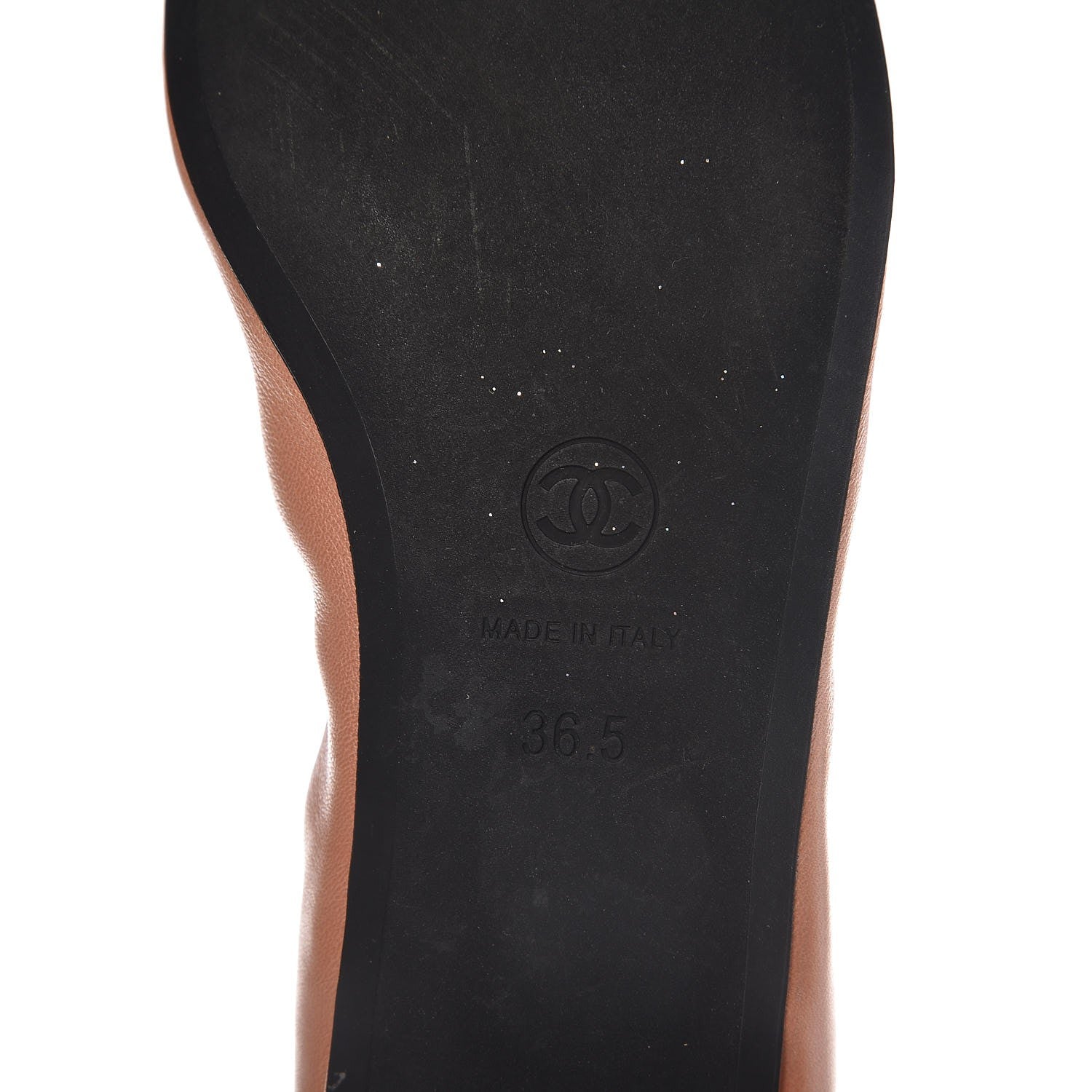 Chanel Lambskin Suede CC Elastic Cap Toe Ballerina Flats 36.5 Pink Black 6 of 7