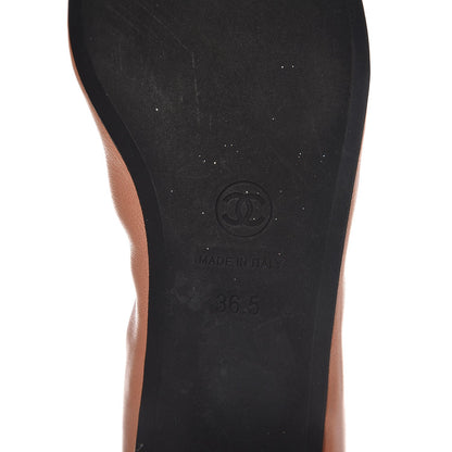 Chanel Lambskin Suede CC Elastic Cap Toe Ballerina Flats 36.5 Pink Black 6 of 7