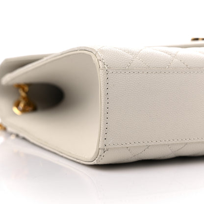 Saint Laurent Grain De Poudre Textured Mixed Matelasse Large Triquilt Monogram Satchel Porcellana 8 of 10