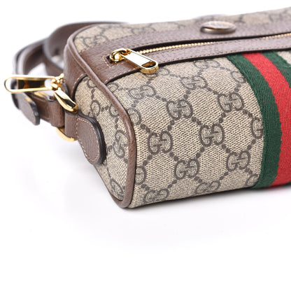 Gucci GG Supreme Monogram Web Mini Ophidia Shoulder Bag Brown 8 of 11