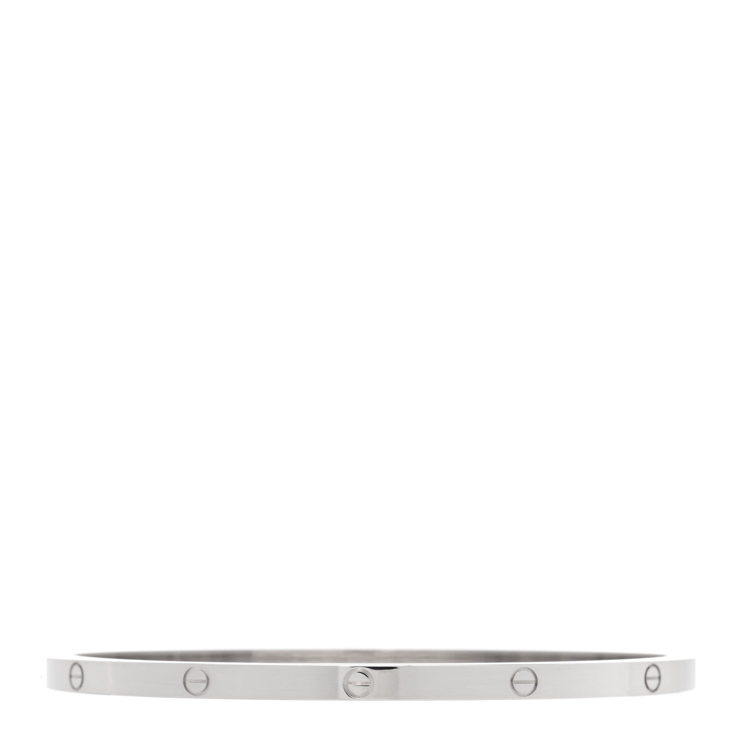 Cartier 18K White Gold Small LOVE Bracelet 19 2 of 4