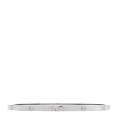 Cartier 18K White Gold Small LOVE Bracelet 19 2 of 4