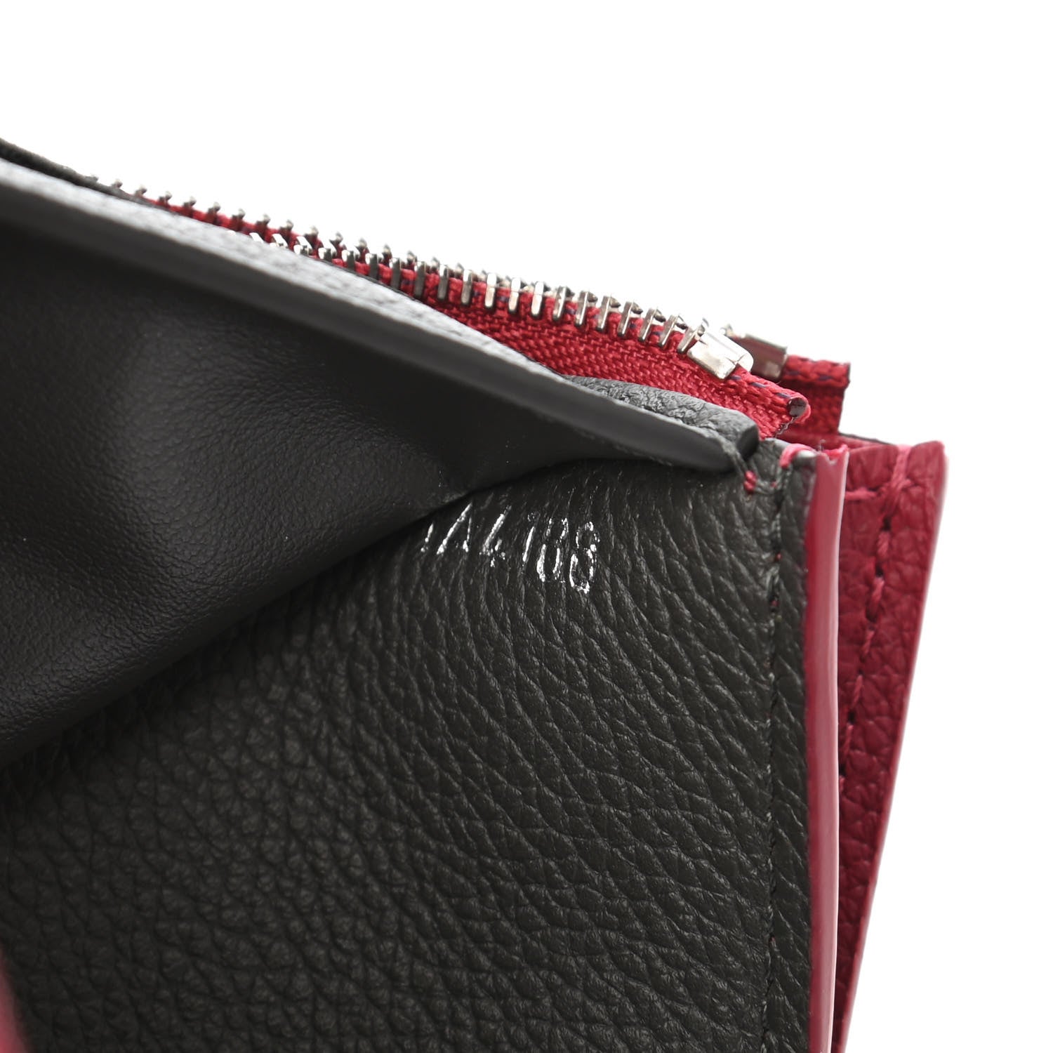 Louis Vuitton Soft Calfskin My Lockme Compact Wallet Lie De Vin Etain Creme 7 of 9