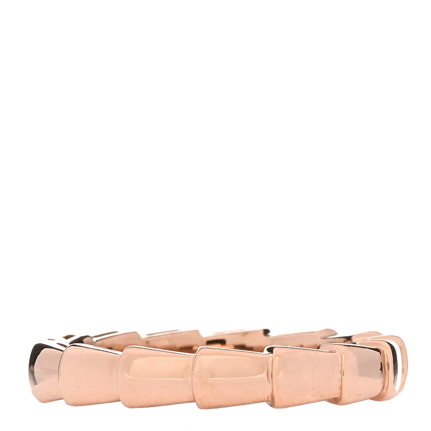 Bulgari 18K Rose Gold Serpenti Viper Band Ring 56 7.5 1 of 5