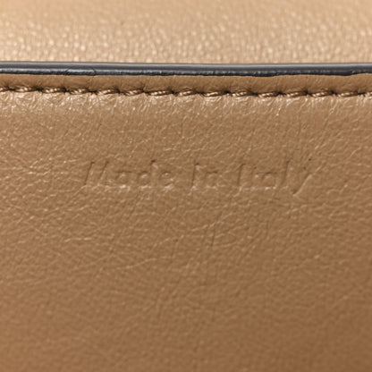 Celine Shiny Smooth Calfskin Medium Frame Shoulder Bag Tan Navy 7 of 10