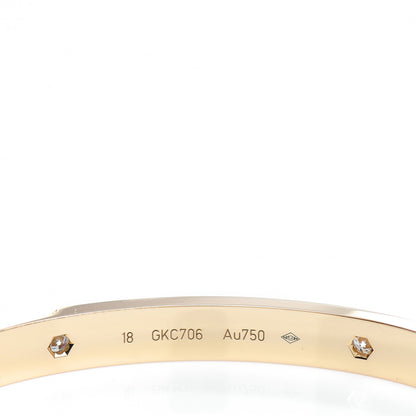 Cartier 18K Yellow Gold 4 Diamond LOVE Bracelet 18 3 of 4