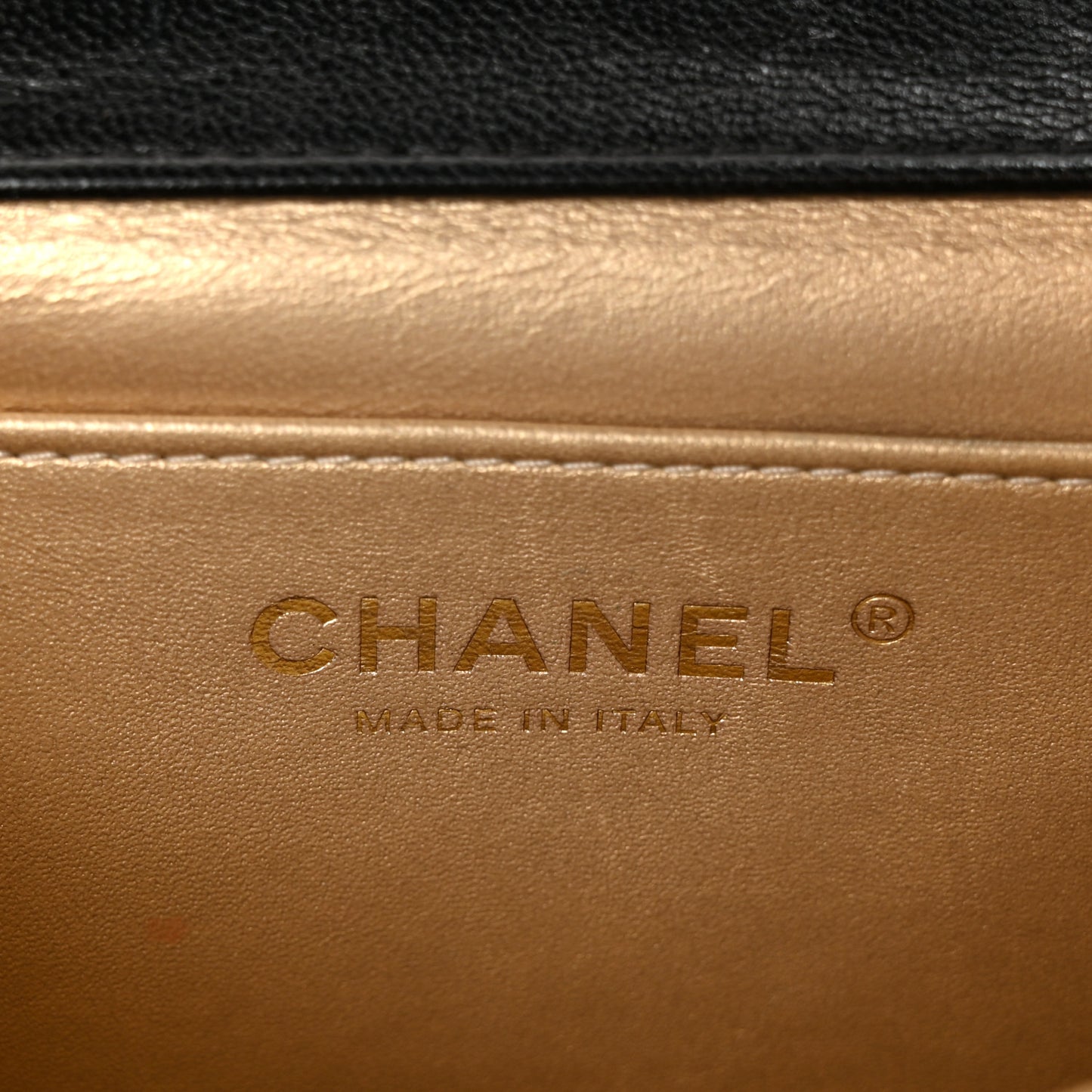 Goatskin Quilted Chic Pearls Flap Black