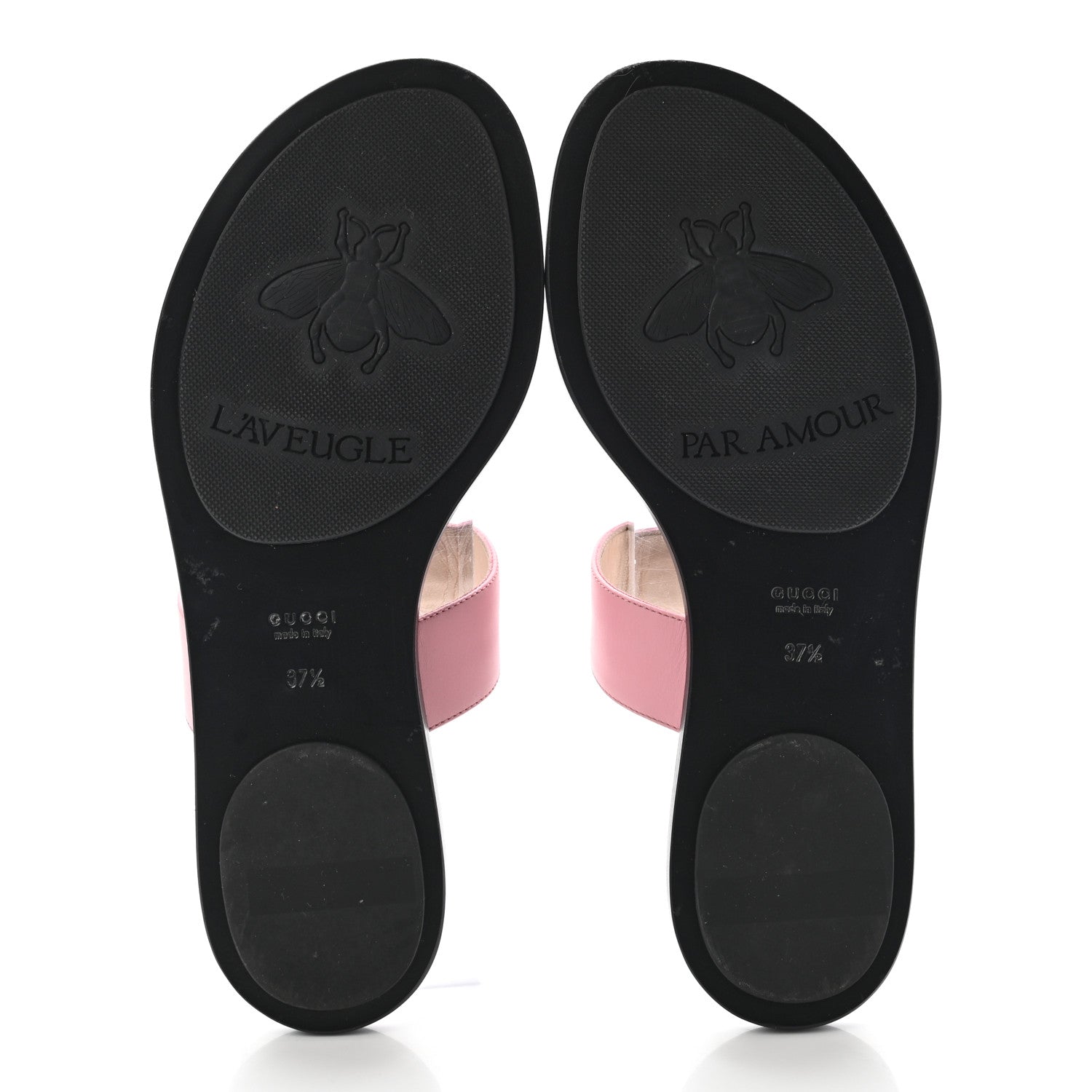 Gucci Calfskin GG Marmont Thong Sandals 37.5 Wild Rose 6 of 10
