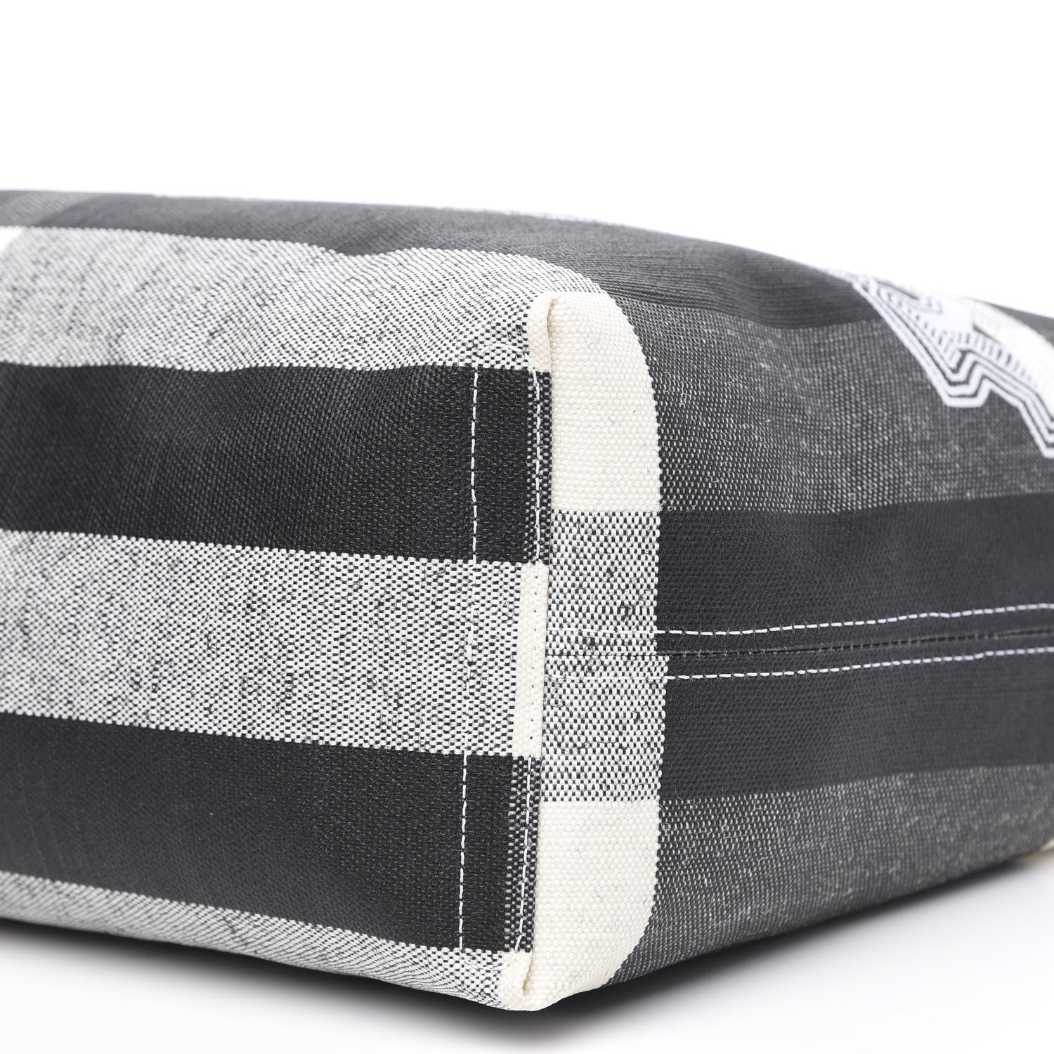 Burberry Coated Canvas Mega Check Medium Doodle Tote Black White 9 of 10