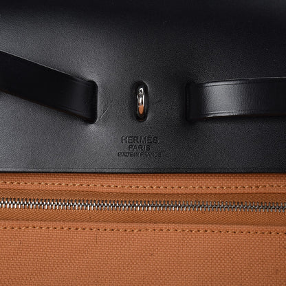 Hermes Toile Vache Hunter Herbag Zip 39 MM Sable Black 7 of 14