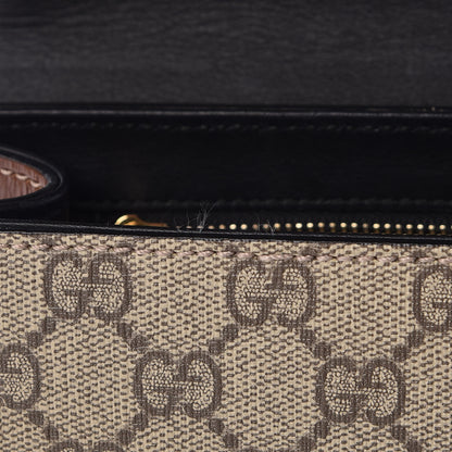 Gucci GG Supreme Monogram Calfskin Medium Padlock Shoulder Bag Beige Black Cuir 16 of 20