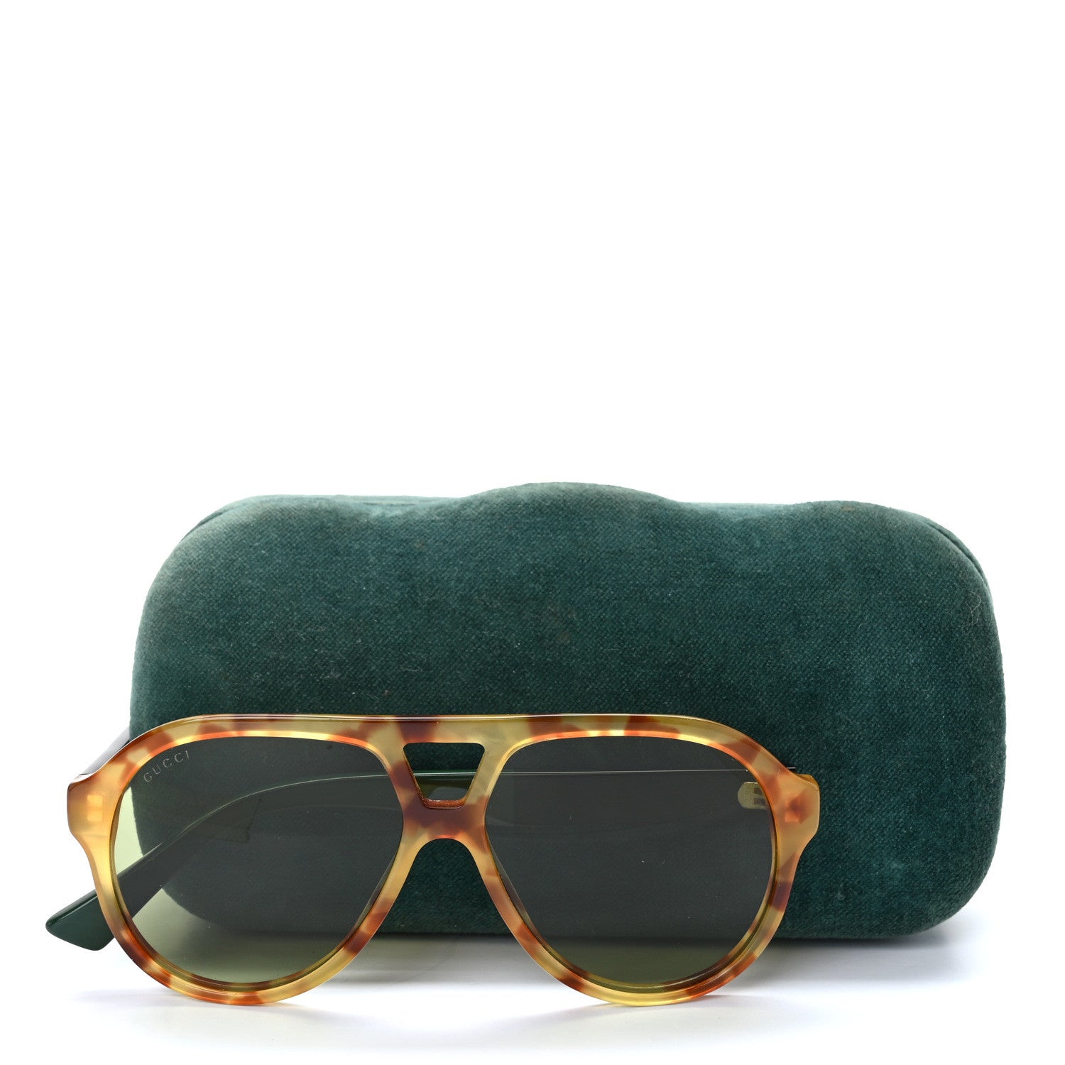 Gucci Acetate Aviator Urban Sunglasses GG0159S Light Tortoise 10 of 10