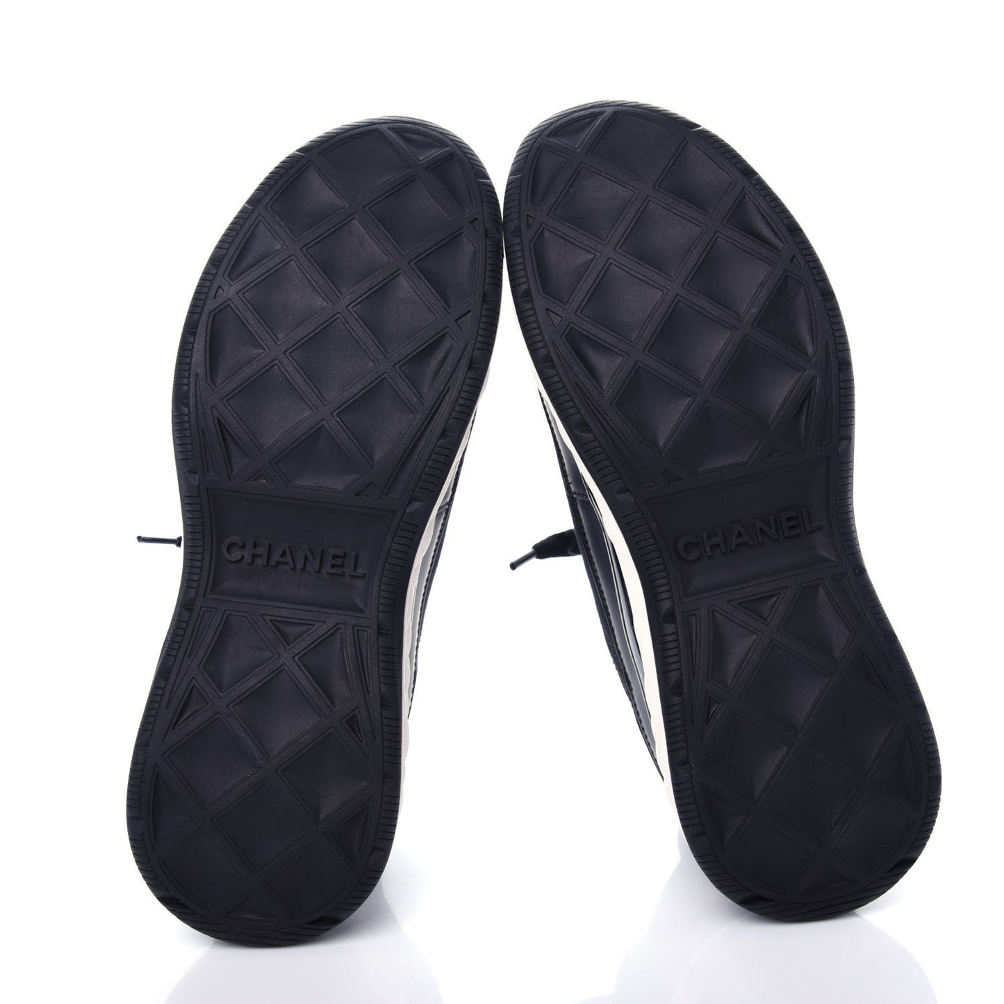 Velvet Calfskin Mixed Fibers CC Sneakers 37.5 Black