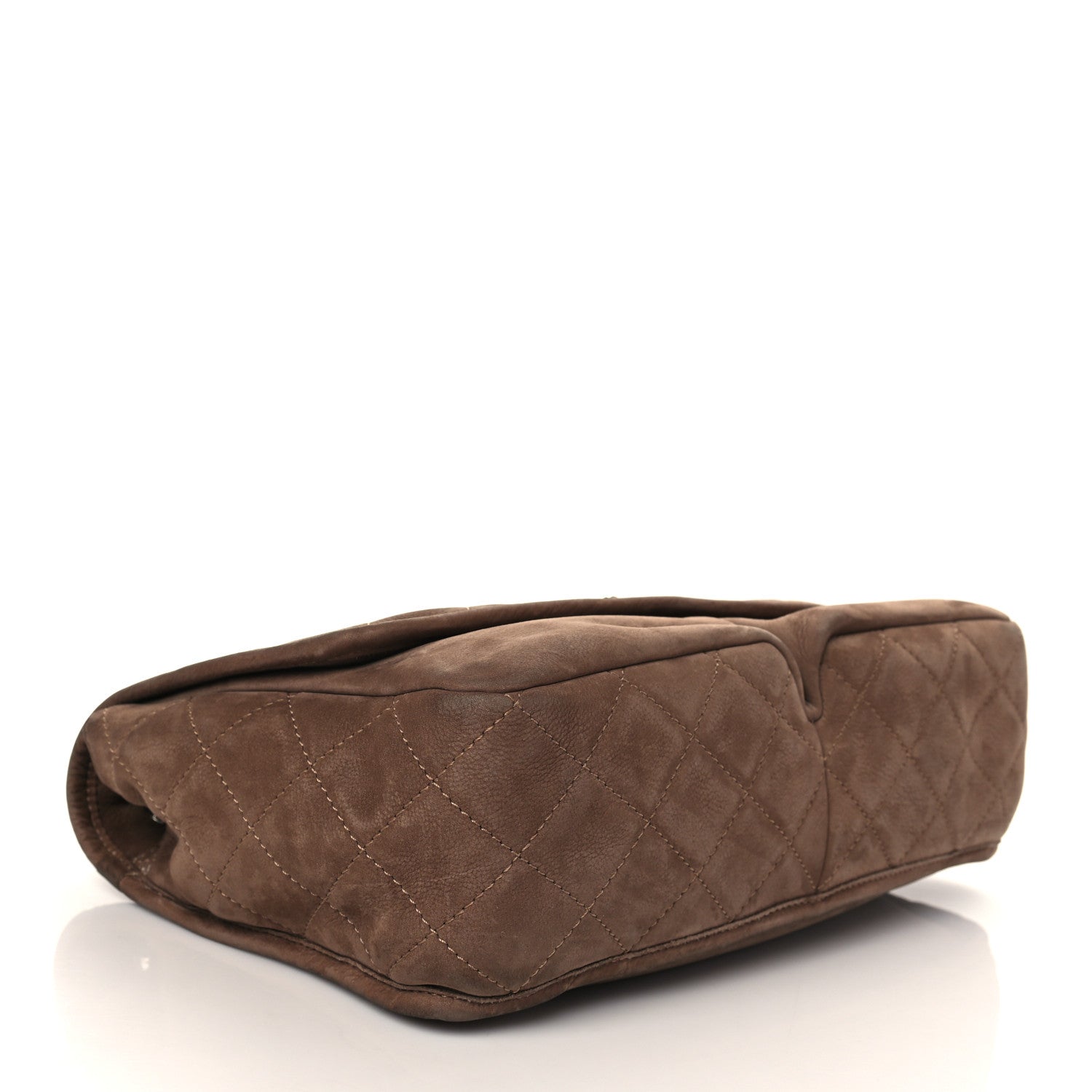 Chanel Ultra Soft Suede Calfskin Large Natural Beauty Flap Brown 3 of 8