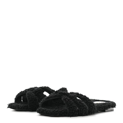 Saint Laurent Shearling Tribute Flat Mules 37.5 black 3 of 8