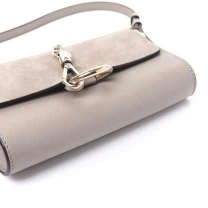 Chloe Suede Calfskin Mini Faye Shoulder Bag Motty Grey 9 of 10
