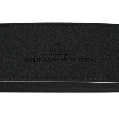 Gucci Textured Dollar Calfskin Nickel Double G 40mm Belt 90 36 Black 5 of 5