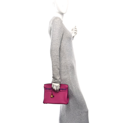 Hermes Togo Horseshoe Birkin 25 Rose Pourpre Cassis 2 of 11