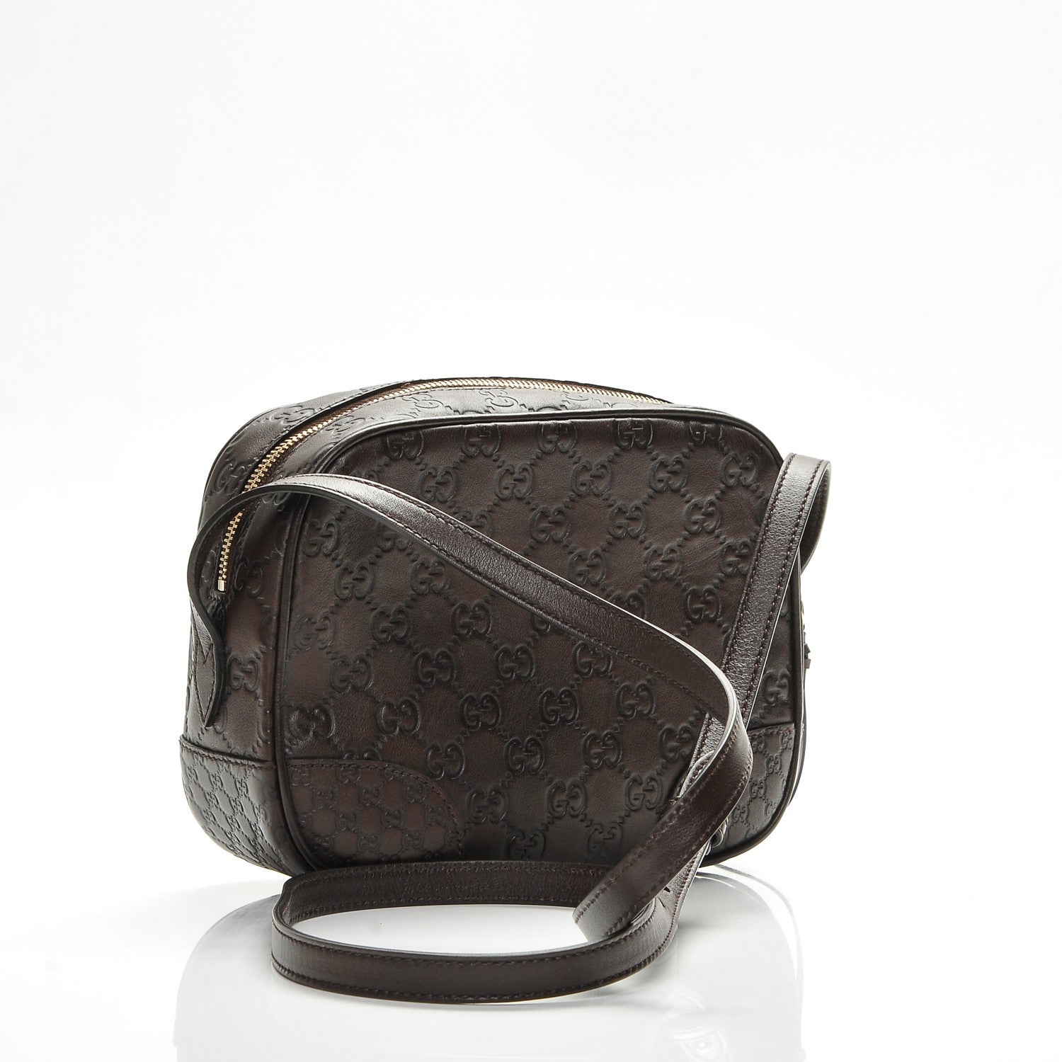 Gucci Guccissima Mini Bree Messenger Bag Chocolate 3 of 7