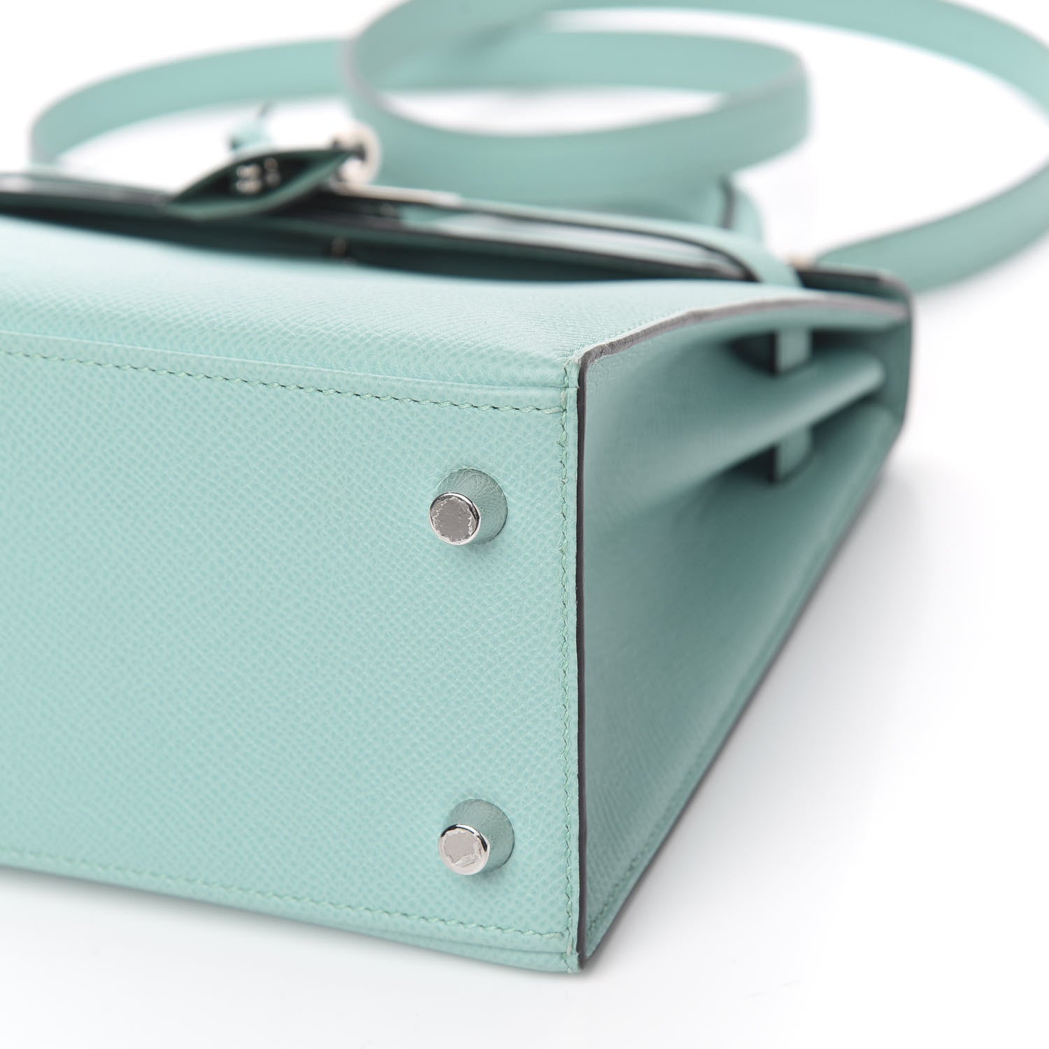 Hermes Epsom Kelly Sellier 25 Bleu Atoll 10 of 12