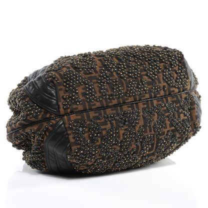 Fendi Nappa Zucca Studded Spy Tobacco 4 of 9