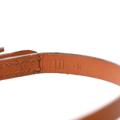Hermes Chamonix Hapi 3MM Triple Tour Wrap Bracelet M Orange 5 of 6