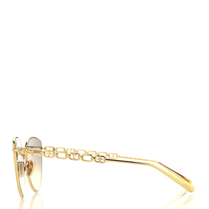 Louis Vuitton My LV Chain Cat Eye Sunglasses Z1521W Gold 3 of 7