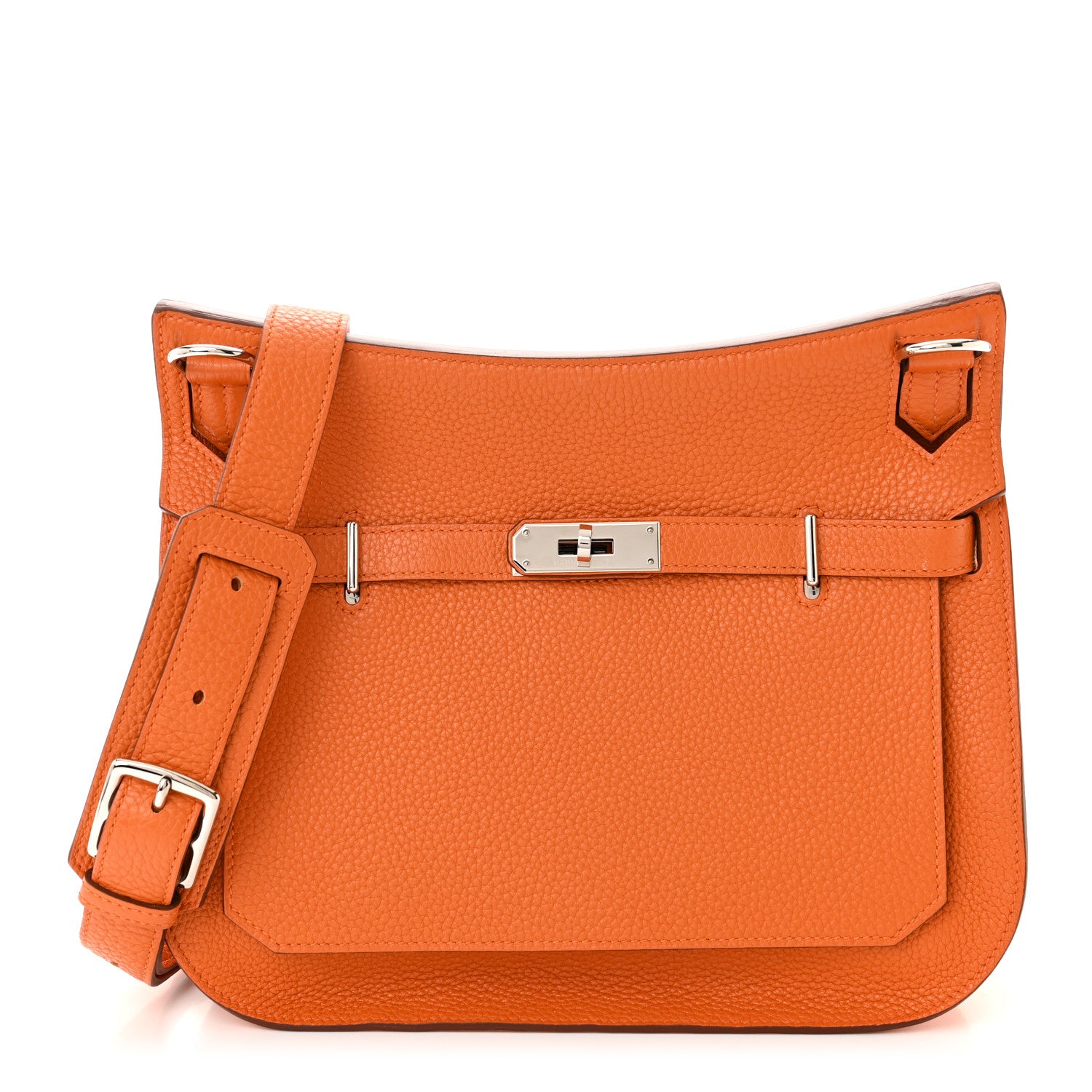 Hermes Taurillon Clemence Jypsiere 28 Orange 1 of 12