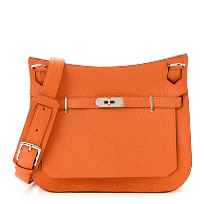 Hermes Taurillon Clemence Jypsiere 28 Orange 1 of 12