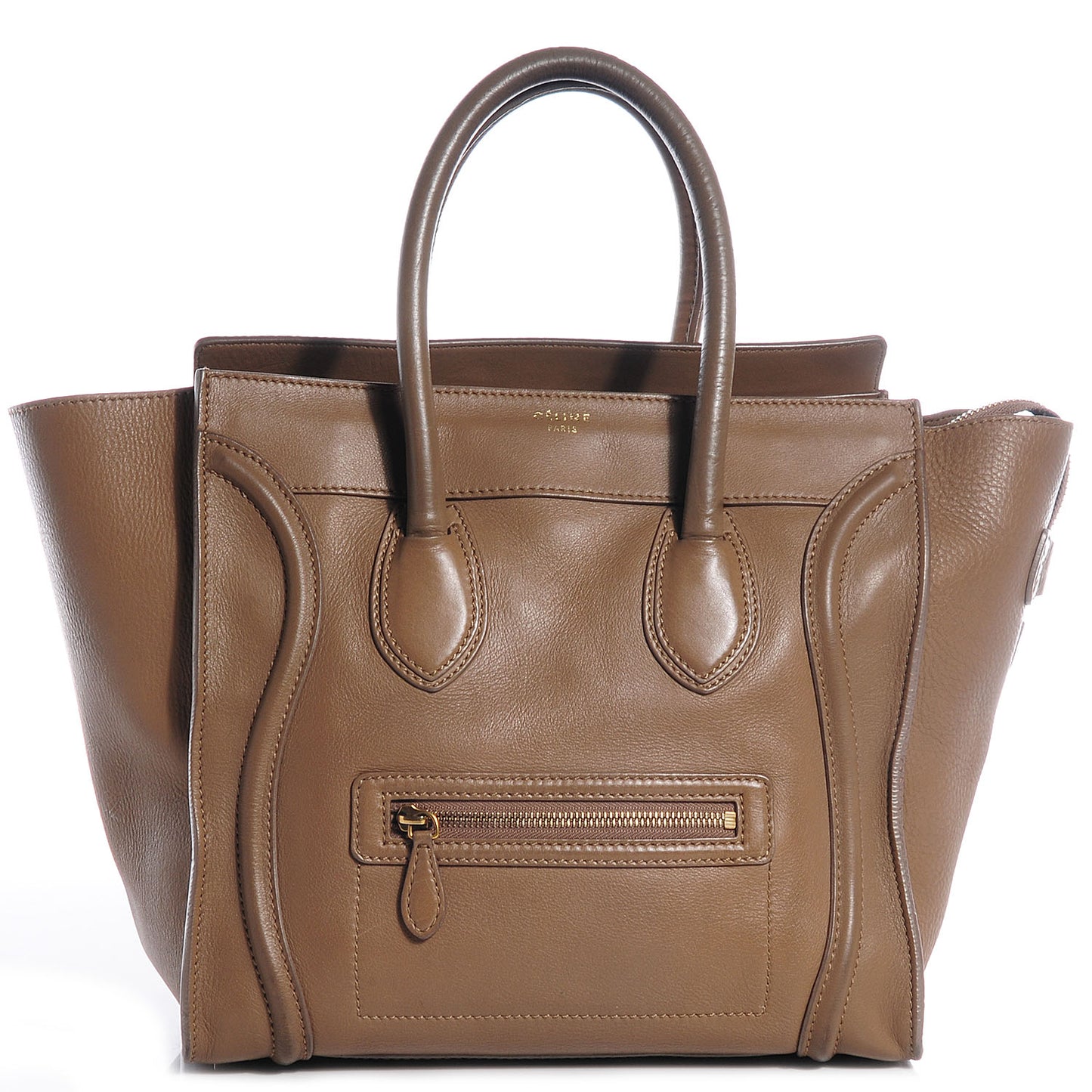 Smooth Calfskin Mini Luggage Camel