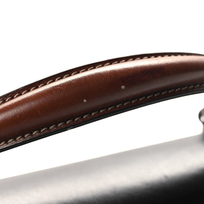 Gucci GG Supreme Monogram Calfskin Small Padlock Top Handle Bag Beige Black Cuir 11 of 12