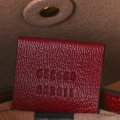 Gucci New Sakai Calfskin Lux Small Dahlia Tote New Cherry Red 9 of 14