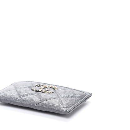 Chanel Caviar Quilted French New Wave Card Holder Grey 7 of 10