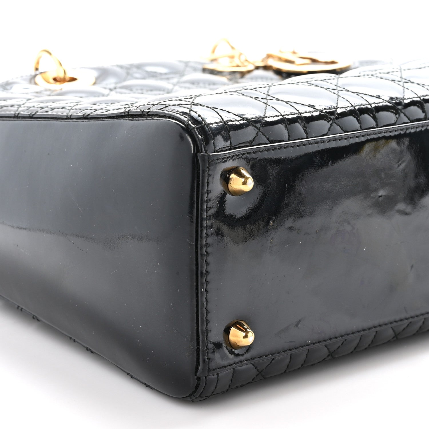 Christian Dior Patent Cannage Large Lady Dior Black 9 of 11
