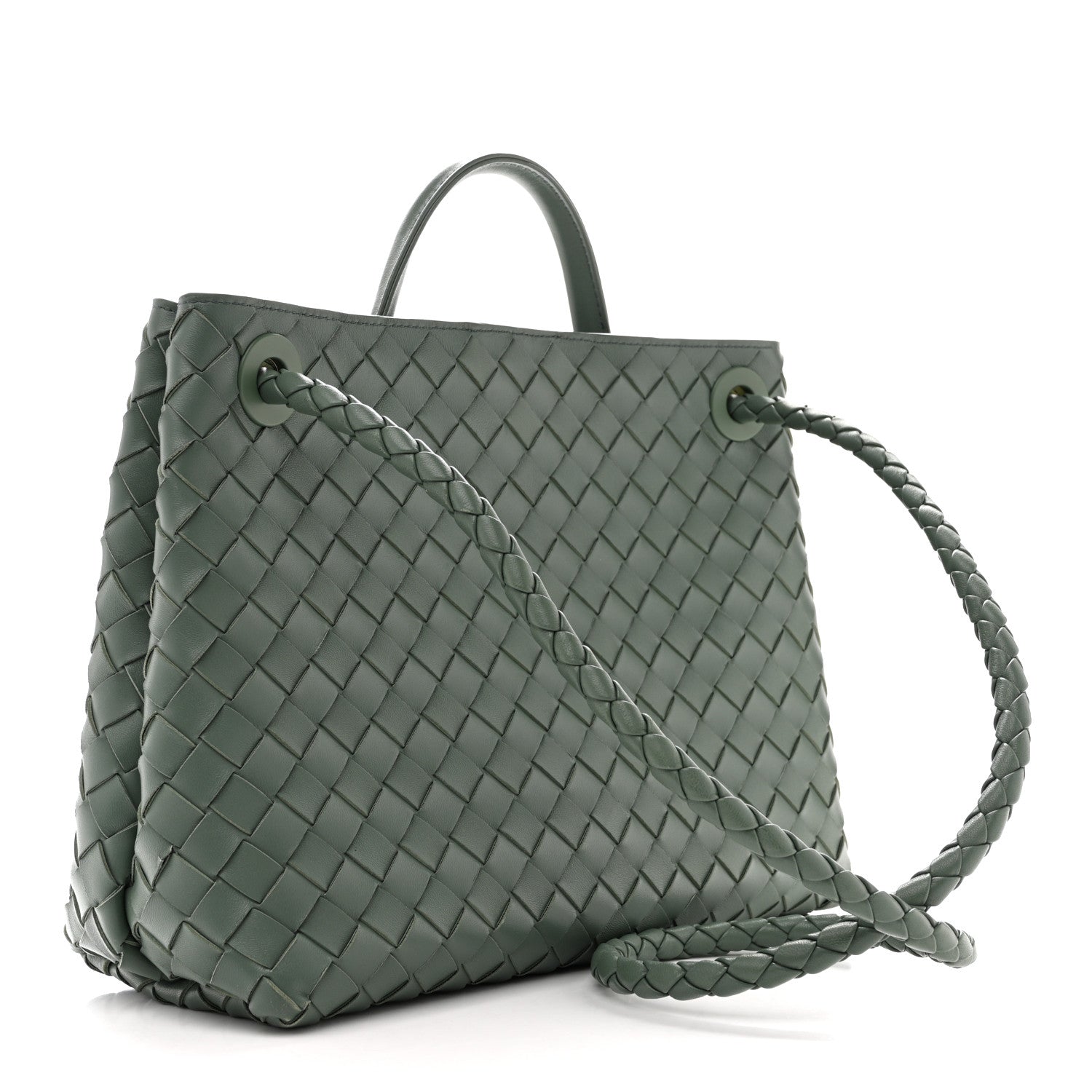 Bottega Veneta Nappa Intrecciato Medium Andiamo Shoulder Bag Aloe 4 of 15