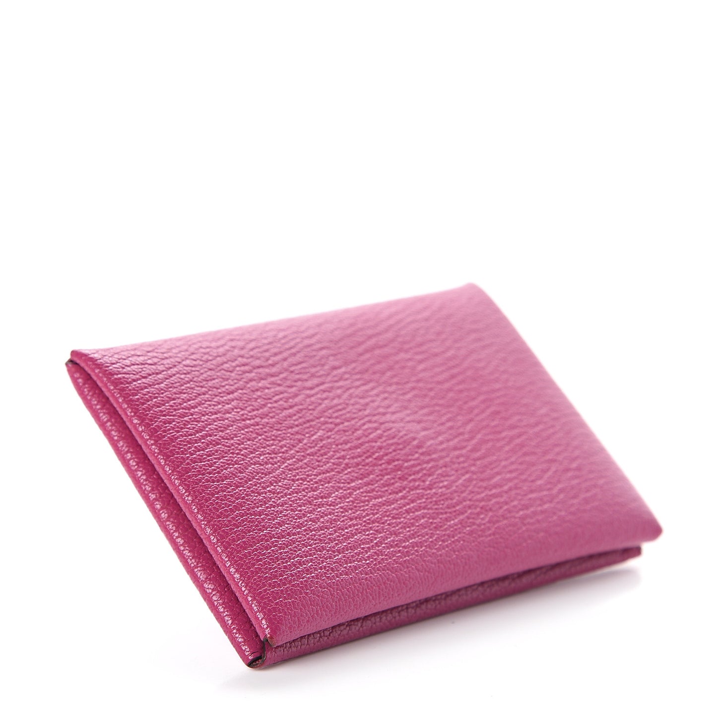Chevre Mysore Calvi Card Case Rose Pourpre