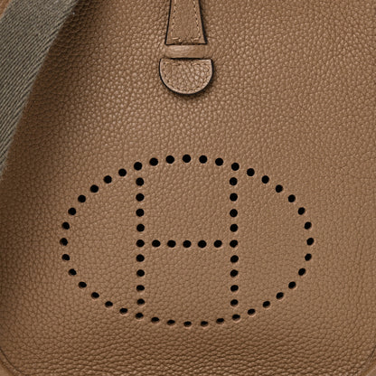Hermes Taurillon Clemence Amazone Evelyne TPM Beige De Weimar Gris Etain 7 of 10