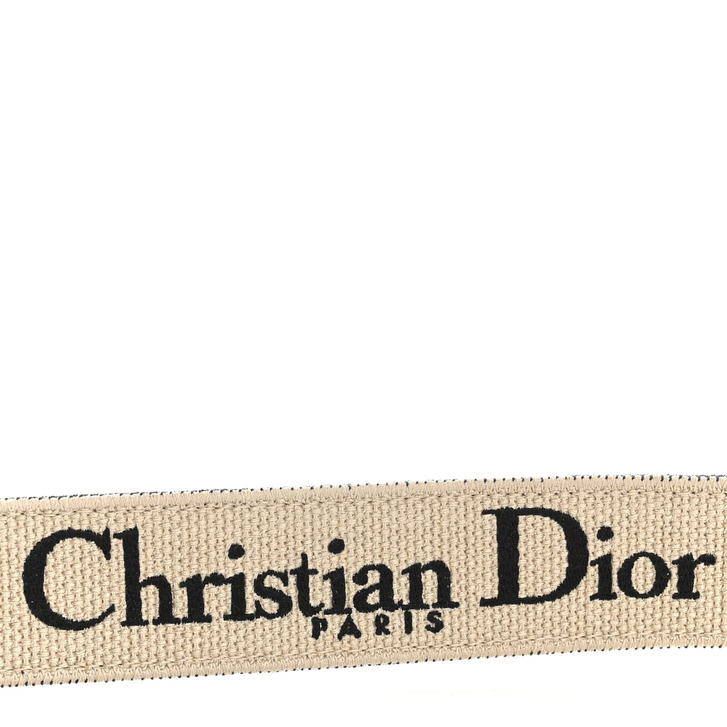 Canvas Embroidered Shoulder Strap Black