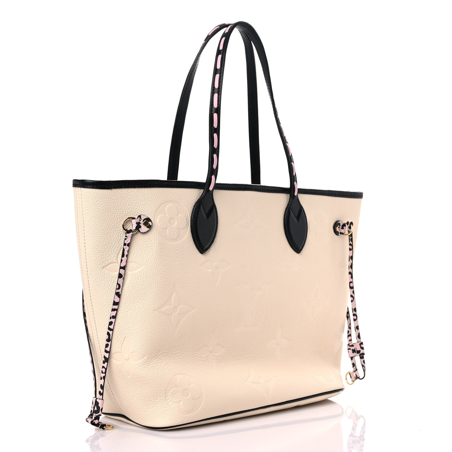 Louis Vuitton Empreinte Monogram Giant Wild At Heart Neverfull MM Creme 4 of 10