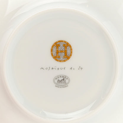 Hermes Porcelain Mosaique Au 24 Bread And Butter Plate Set of 2 Gold 3 of 6