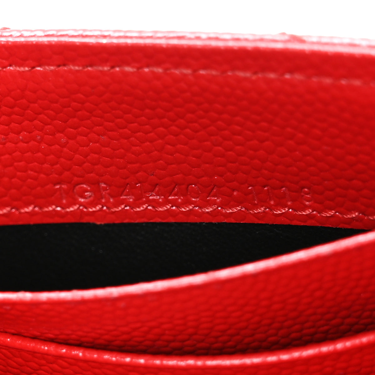 Grain De Poudre Matelasse Chevron Small Monogram Envelope Wallet New Red