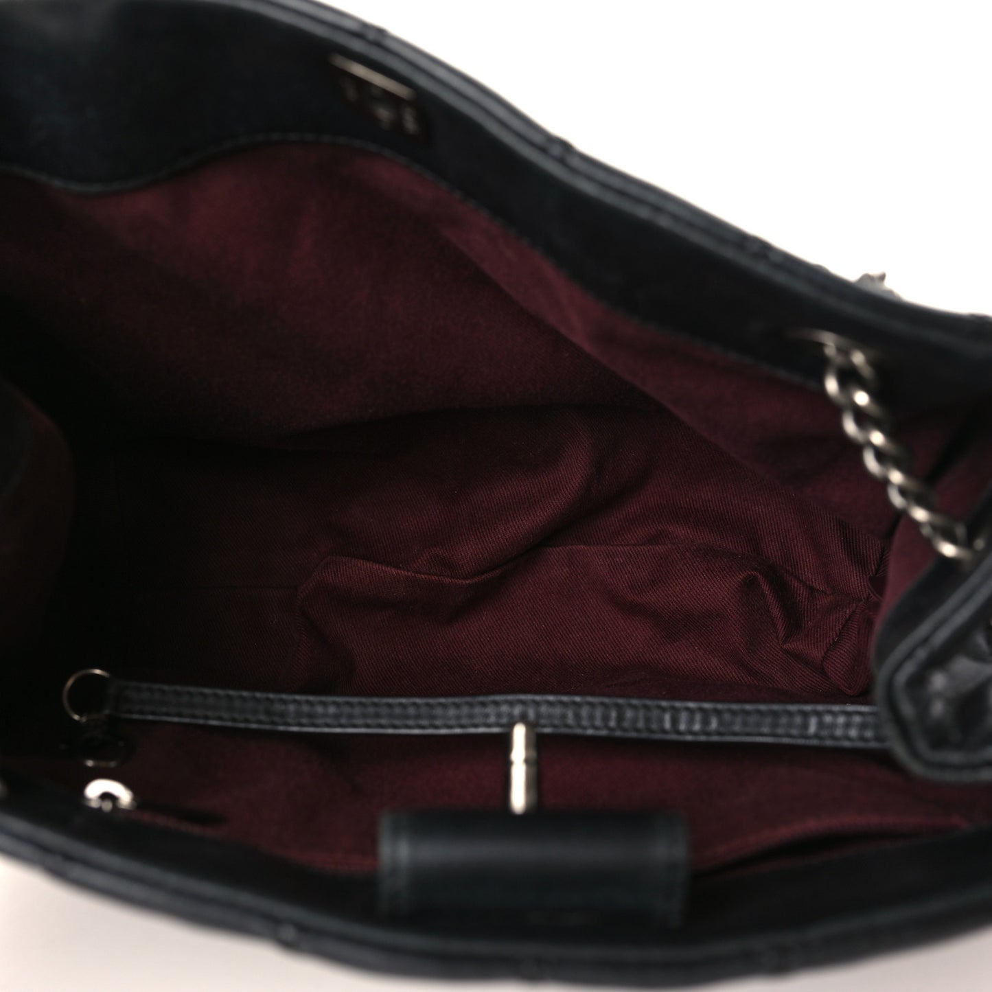 Lambskin Quilted Accordion Tote Black