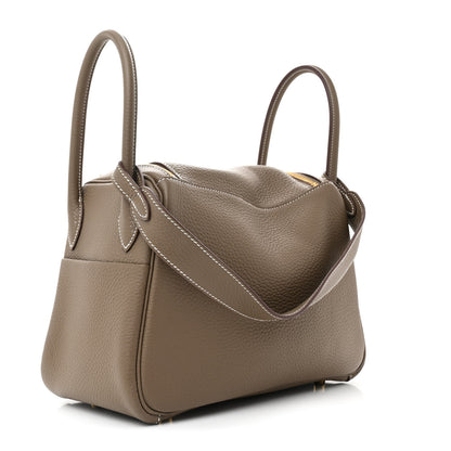 Hermes Taurillon Clemence Lindy 26 Etoupe 3 of 10
