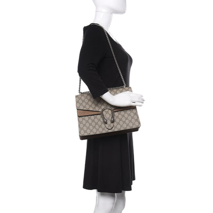 Gucci GG Supreme Monogram Medium Dionysus Shoulder Bag Taupe 2 of 12