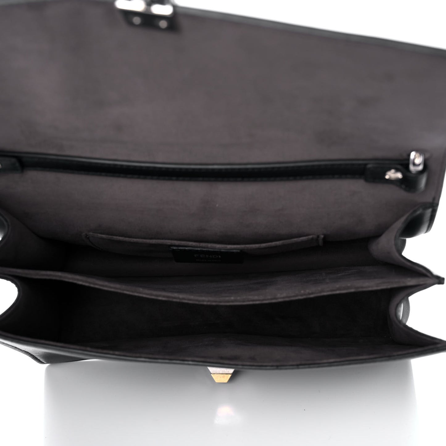 Vitello Liberty Lucido Metal Monster Eyes Studded Kan I Shoulder Bag Black