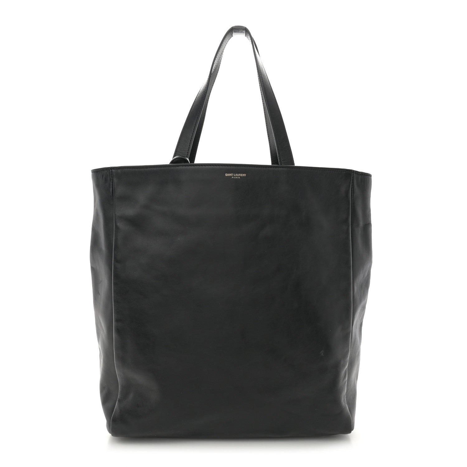 Saint Laurent Calfskin Suede North South Reversible Shopping Tote Black 1 of 16