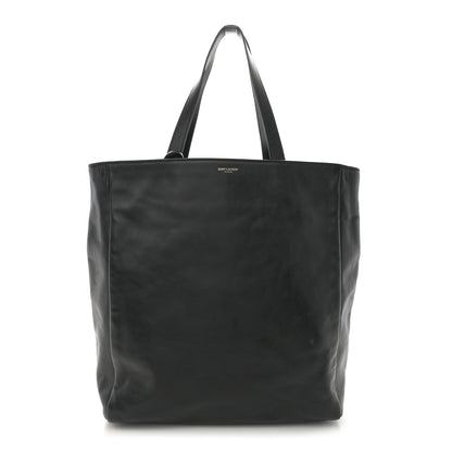 Saint Laurent Calfskin Suede North South Reversible Shopping Tote Black 1 of 16