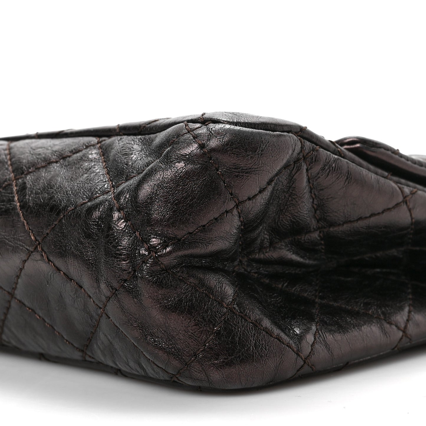 Metallic Aged Calfskin Quilted 2.55 Reissue 226 Flap Brown
