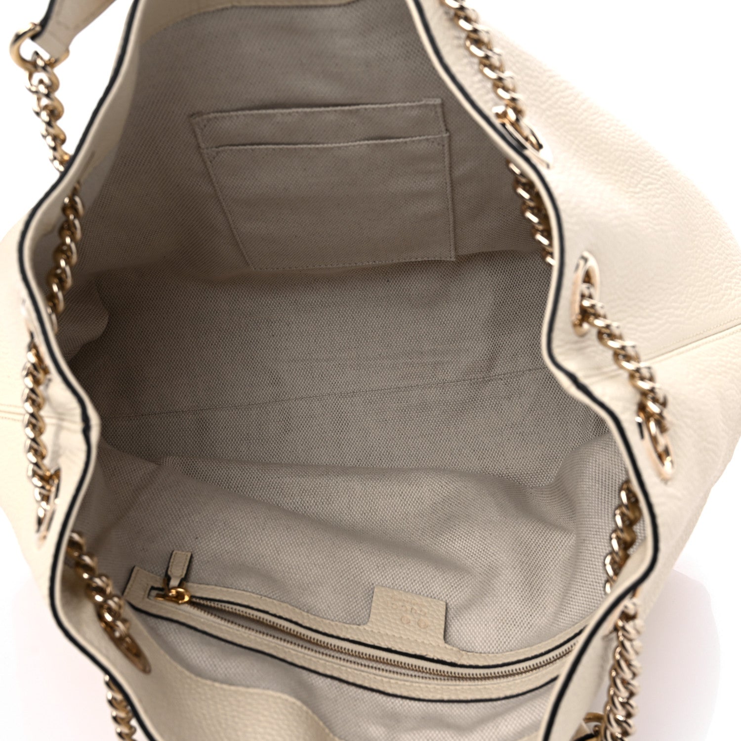 Gucci Cellarius Calfskin Medium Soho Chain Shoulder Bag Ivoire 4 of 10